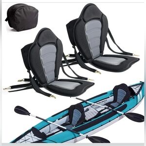 2-Piece Padded Kayak Seats w/ Backrest + Storage Bag